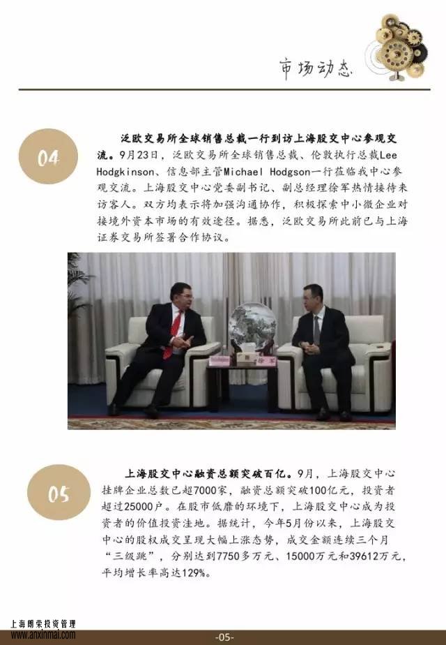 上海股交中心2015.11月號（總第十四期）·市場動態(tài)，上海股權托管交易中心,上海股權交易中心